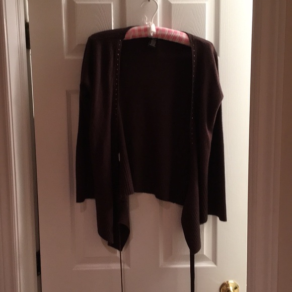 BCBG Dark brown wrapped sweater - Picture 2 of 4